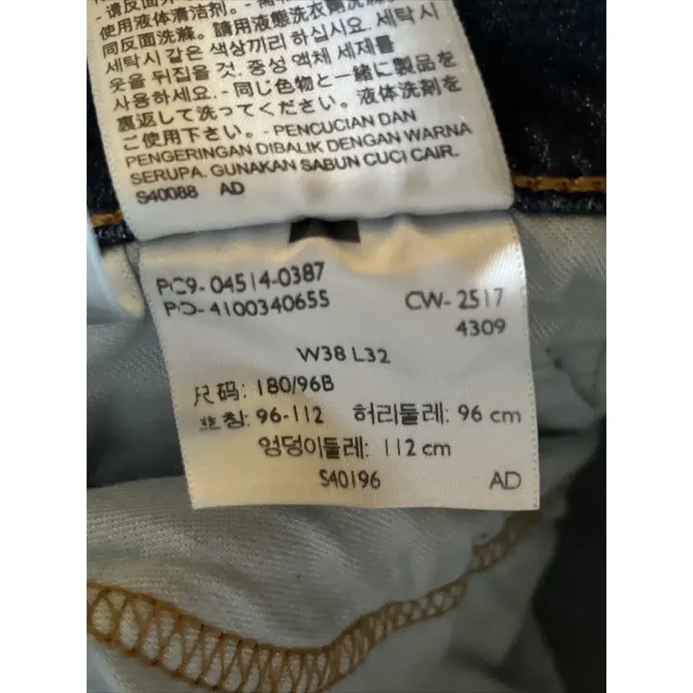 Levi's 514 Jeans Men's 38x32 Blue Denim Y2K Western Outdoor Cotton Travel EUC